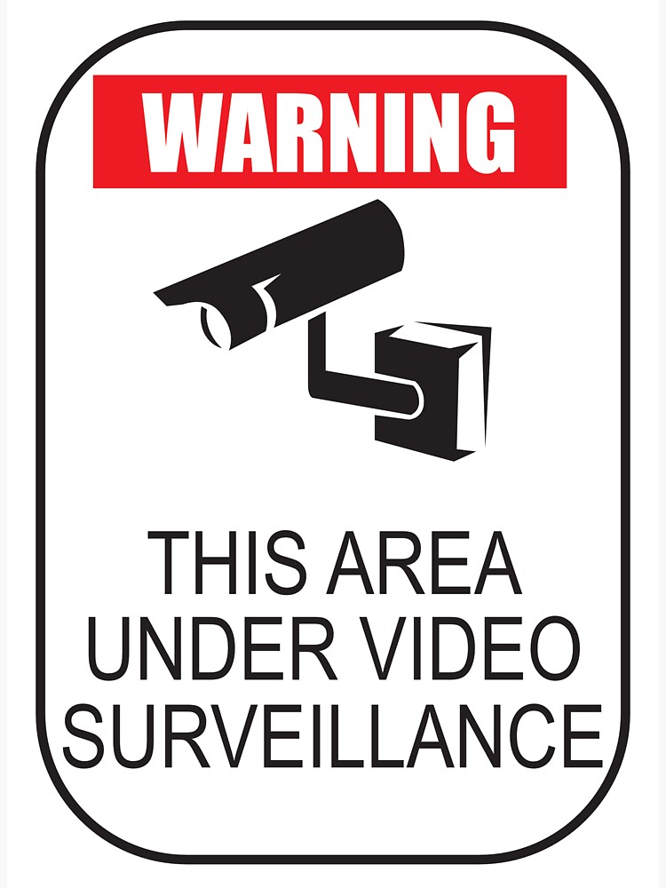 "Warning Sign This Area Under Video Surveillance" for Sale by