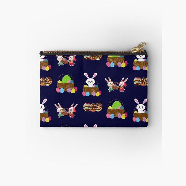 Item preview, happy easter colorful design of easter bunny and eggs basket designed and sold by DahliaBlanche.
