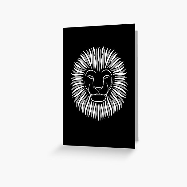 White Ghost Spirit Lion | Twenty Four Wild Greeting Card