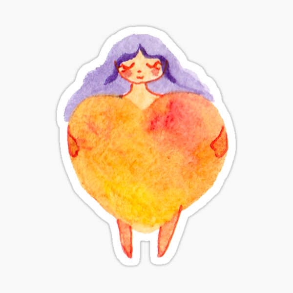 Big Heart Girl Sticker