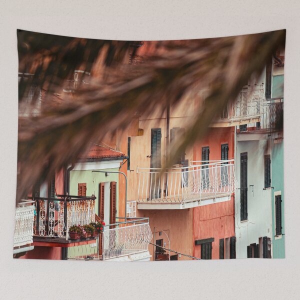 Item preview, Colorful houses in row Venice & pink Italian house  designed and sold by anisbbmbrush.