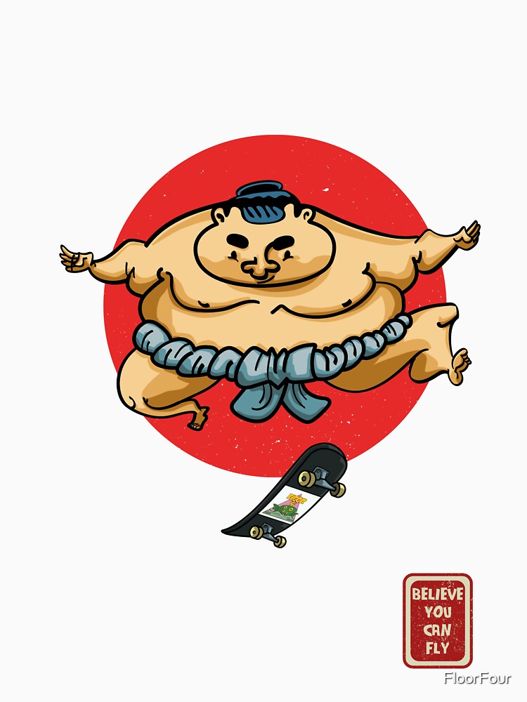 Thumbnail 3 of 3, Racerback Tank Top, Sumo wrestlers love skateboarding designed and sold by FloorFour.