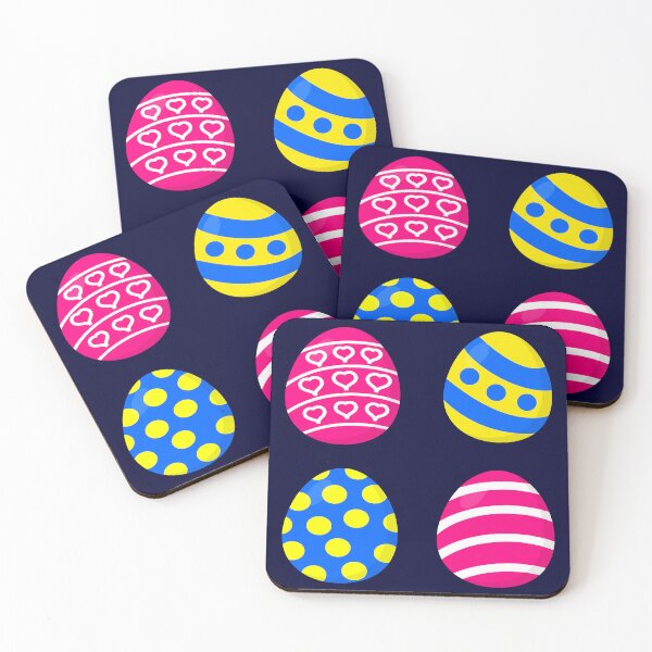 Item preview, happy easter colorful design of easter eggs in bright colors designed and sold by DahliaBlanche.