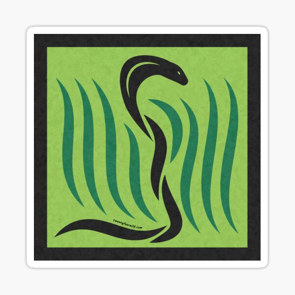 Cobra Dancing In The Grass | Twenty Four Wild Sticker