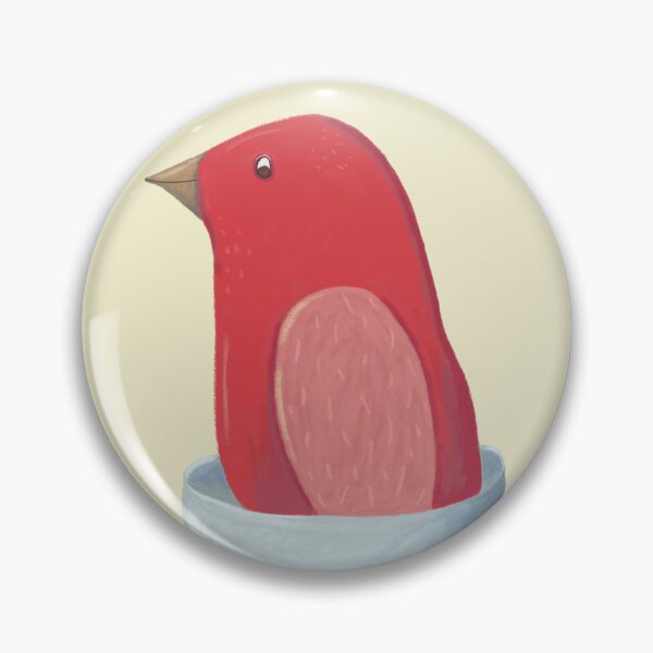 Item preview, Red bird sitting in coffee mug - adorable art designed and sold by spiralforest.
