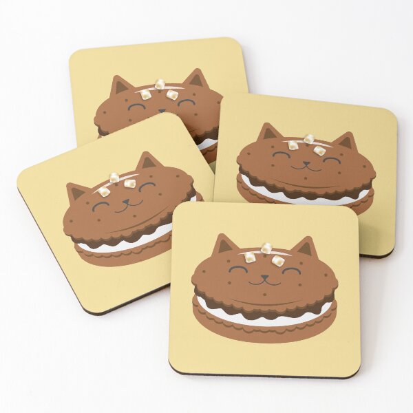 Item preview, Sweet Cute Kawaii Catarons Smores Cat French Macarons Pastry Clipart designed and sold by sehana.