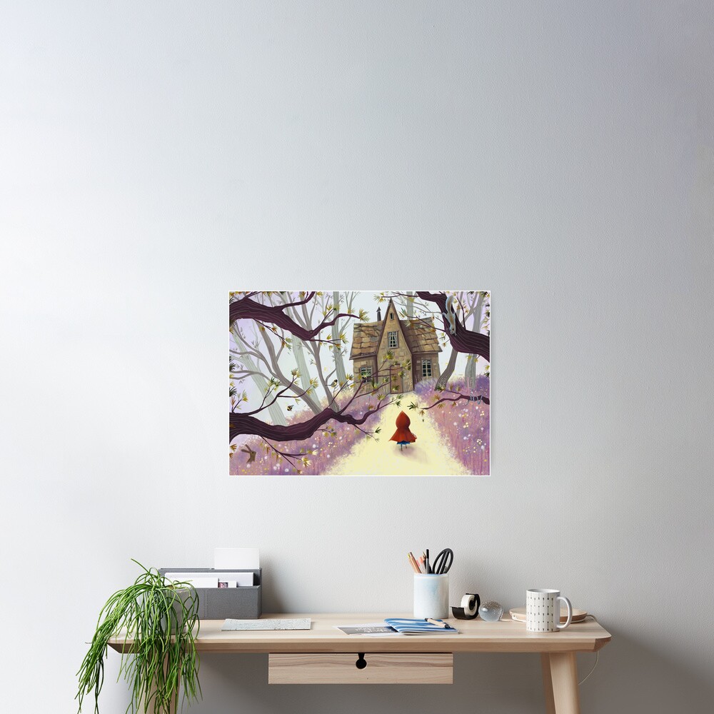 Little Red Riding Hood Childrens Illustration Poster