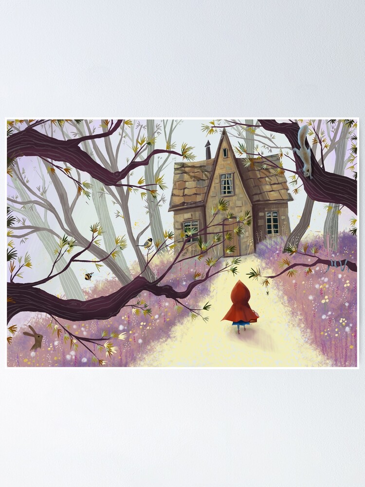 Alternate view of Little Red Riding Hood Childrens Illustration Poster