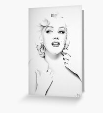Marilyn Monroe Minimal Portrait Greeting Card