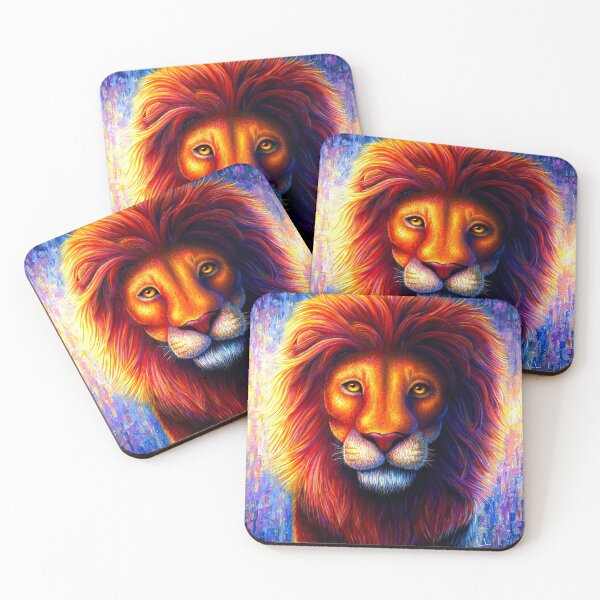 Item preview, Colourful lion painting  designed and sold by LukjanovArt.