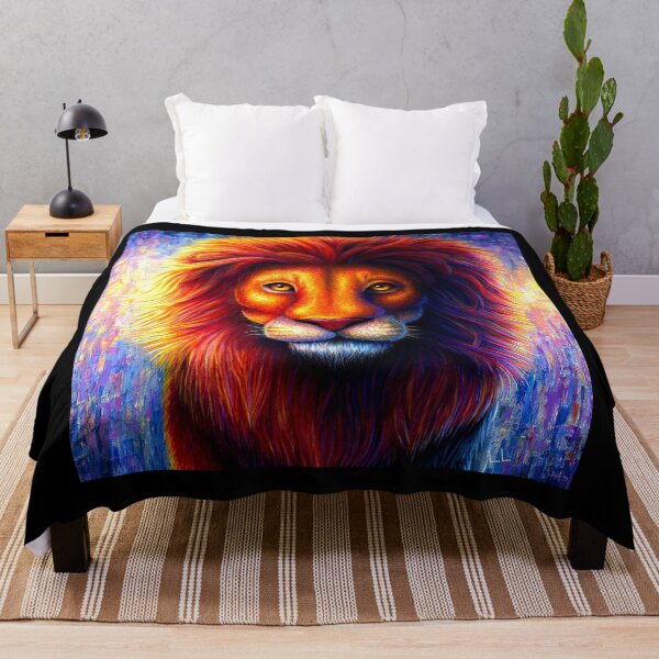 Item preview, Colourful lion painting designed and sold by LukjanovArt.