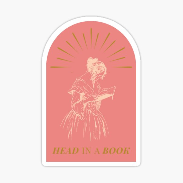 "head in a book" Sticker for Sale by amiedala Redbubble