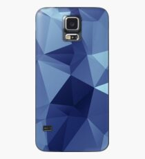 Blaues geometrisches Muster Hülle & Klebefolie für Samsung Galaxy