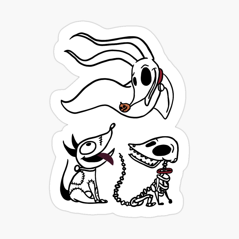 Tim burton dogs Sticker