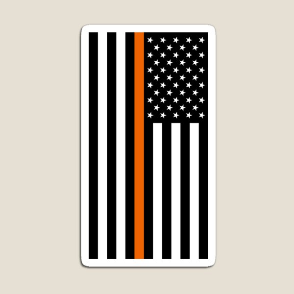 U.S. Flag: Thin Orange Line Magnet