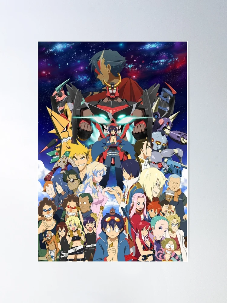 09, Double Tengen Toppa Gurren-Lagann' Poster, picture, metal print, paint  by mequem art