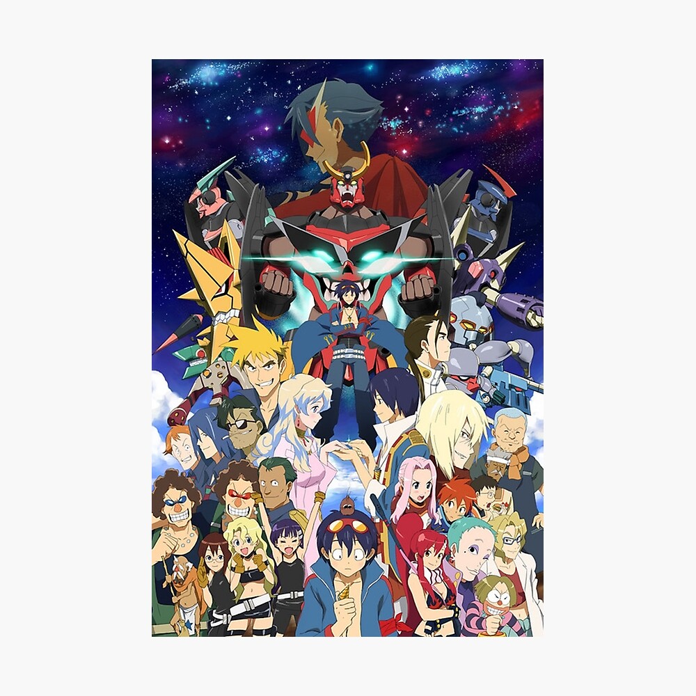 A Legacy Grey Version:Tengen Toppa Gurren Lagann Anime/Manga Poster for  Sale by vertei