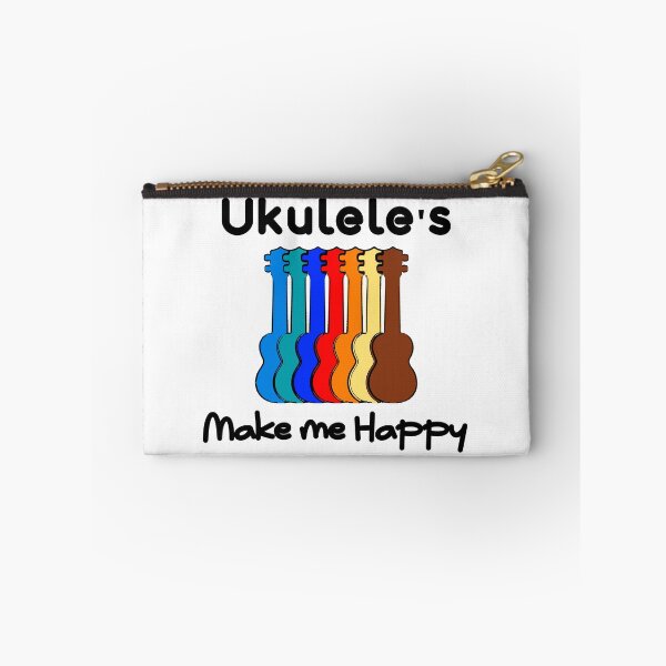 Item preview, Ukulele's make me happy quote black designed and sold by NerdnGeekshop.