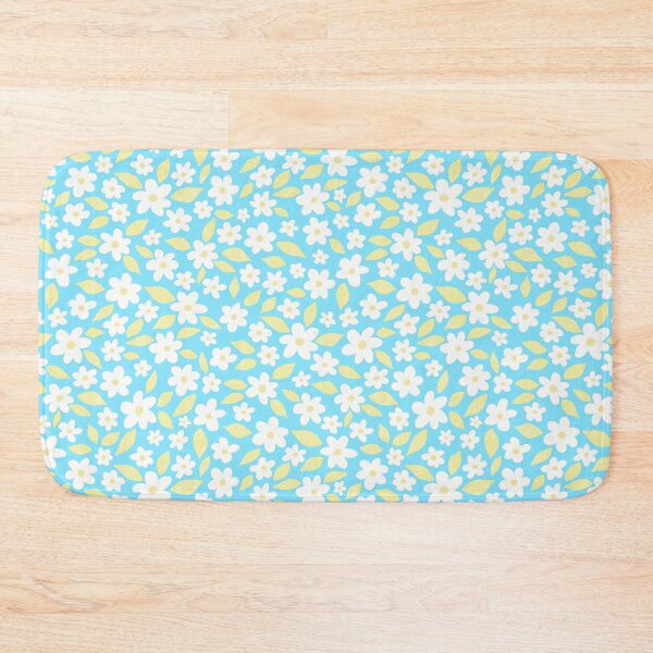 Item preview, Ditsy Floral Daisy Pattern Blue and Yellow designed and sold by Julie Erin Designs.