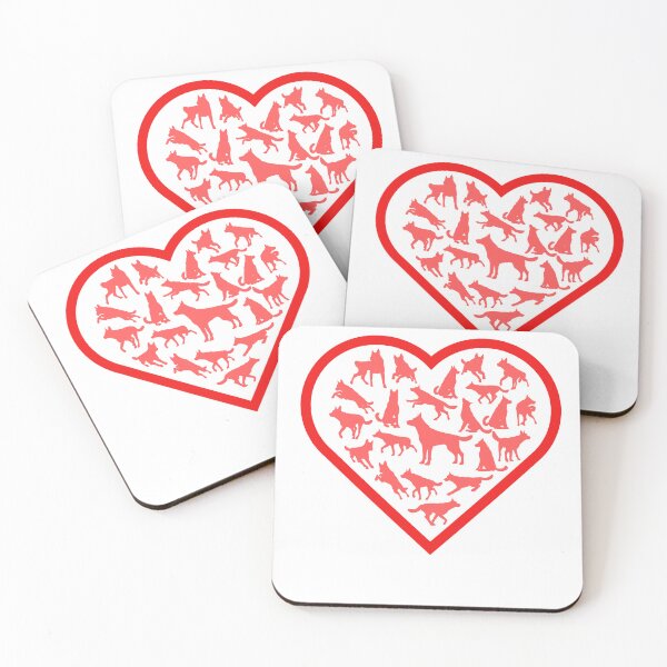 Item preview, A german shepherd heart design. A perfect gift for german shepherd dog owners and lovers. designed and sold by Doggymadness.