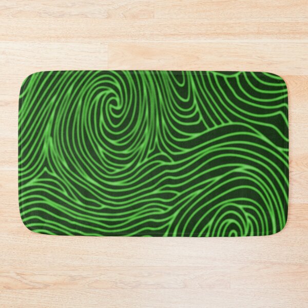 Item preview, Green abstract waves designed and sold by contegaga.