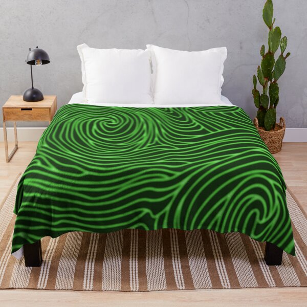 Item preview, Green abstract waves designed and sold by contegaga.