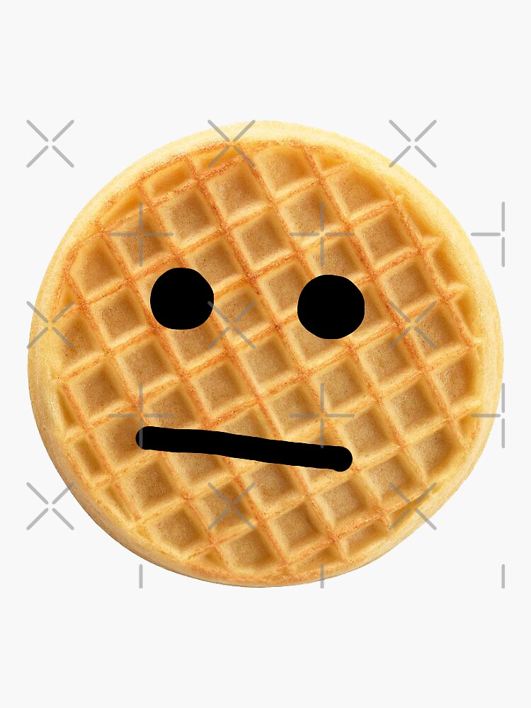 "Waffle Emoji" Sticker by bacalla Redbubble