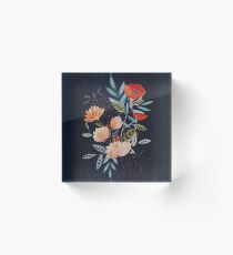 Midnight Bouquet Acrylic Block