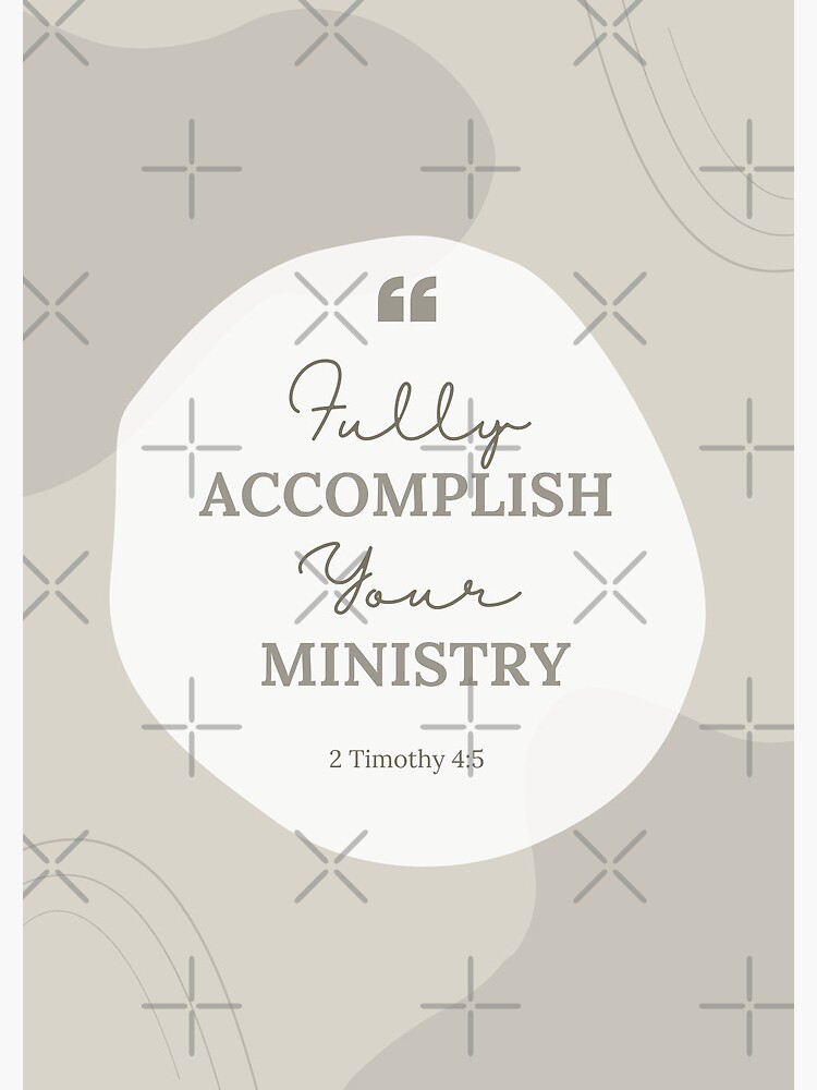 Fully accomplish your ministry by allalily