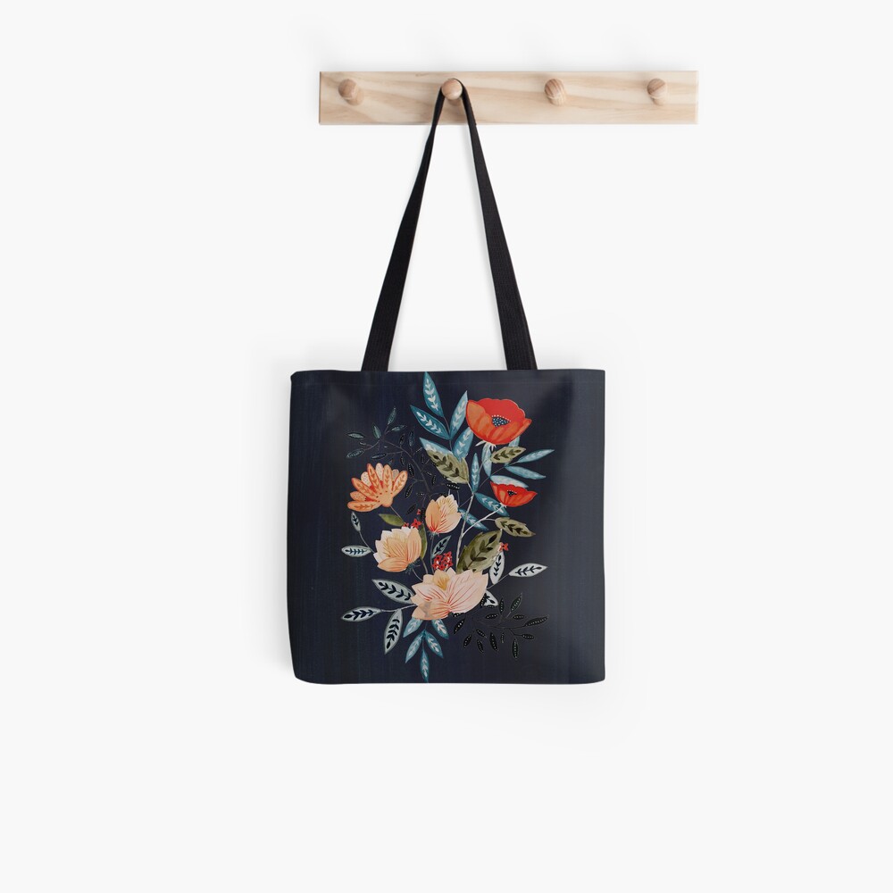Midnight Bouquet Tote Bag