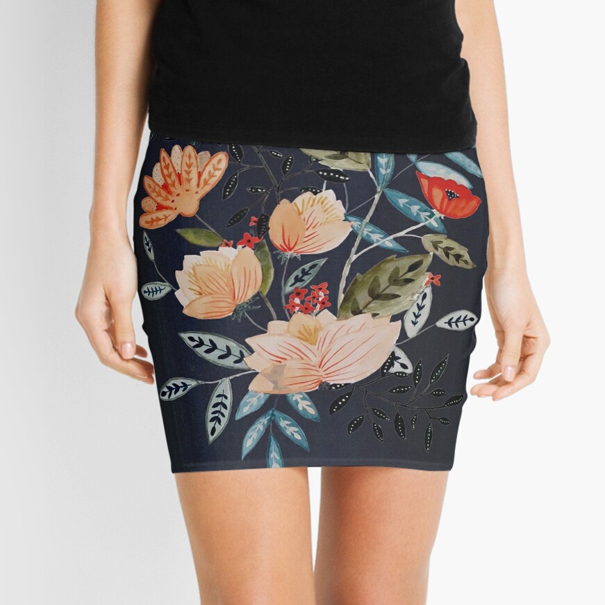 Midnight Bouquet Mini Skirt