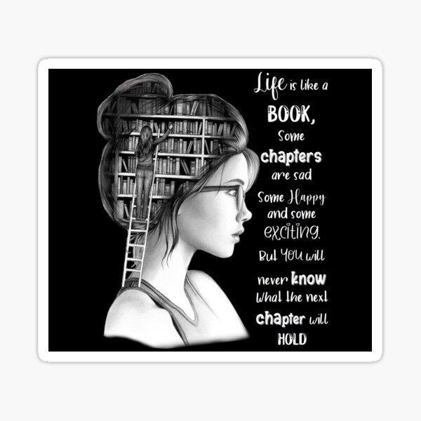 Book girl, Life is like a book Sticker