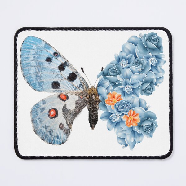 Artikelvorschau, Blau blühender Schmetterling entworfen und verkauft von MerWishes.