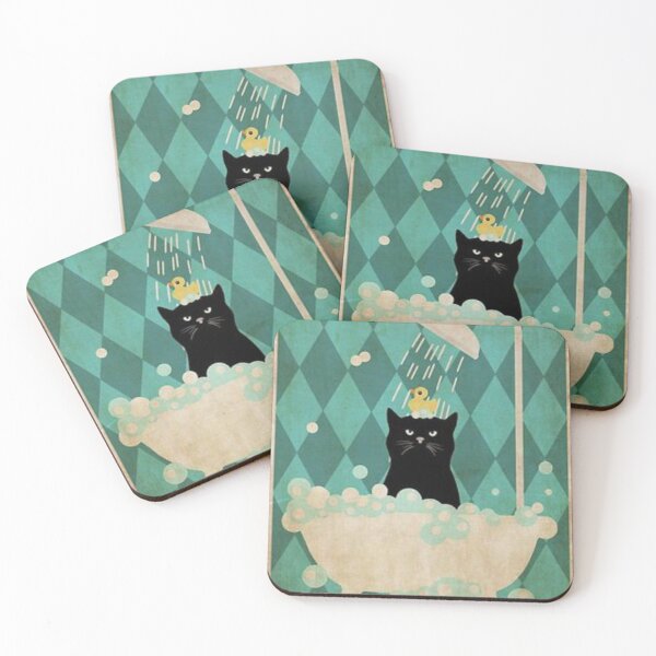Item preview, Black Cat Wash Away Your Trouble With Some Bubbles  designed and sold by gilf blizt.