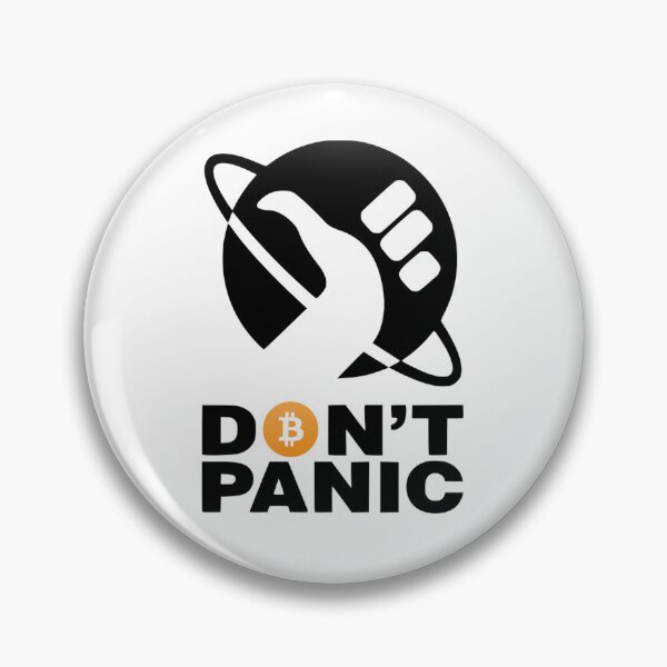 Item preview, DON'T PANIC BITCOIN VERSION designed and sold by Crypto Pirates.