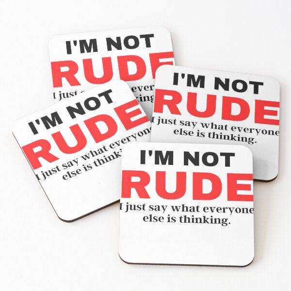 Item preview, I'm Not Rude Dark designed and sold by Mixly.