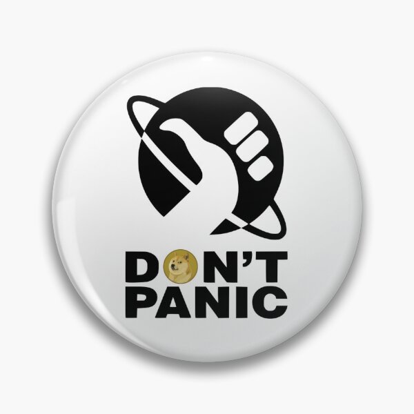 Item preview, DON'T PANIC DOGECOIN DOGE VERSION designed and sold by Crypto Pirates.