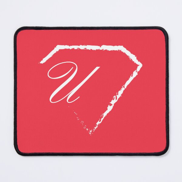 Item preview, U letter monogram initial diamond white designed and sold by mixtape80.