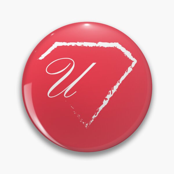 Item preview, U letter monogram initial diamond white designed and sold by mixtape80.
