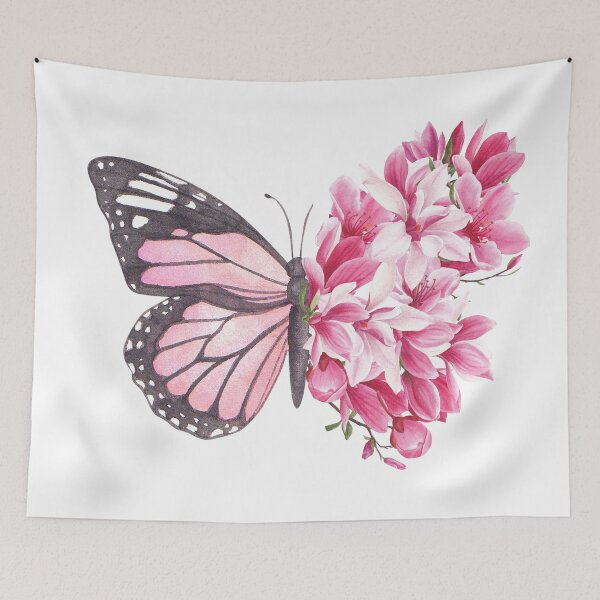 Item preview, Pink flowering butterfly designed and sold by MerWishes.