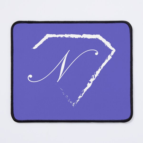Item preview, N letter monogram initial diamond white designed and sold by mixtape80.