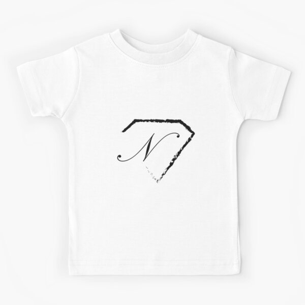 Item preview, N letter monogram initial diamond black designed and sold by mixtape80.