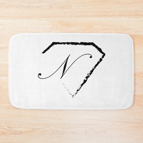 Item preview, N letter monogram initial diamond black designed and sold by mixtape80.
