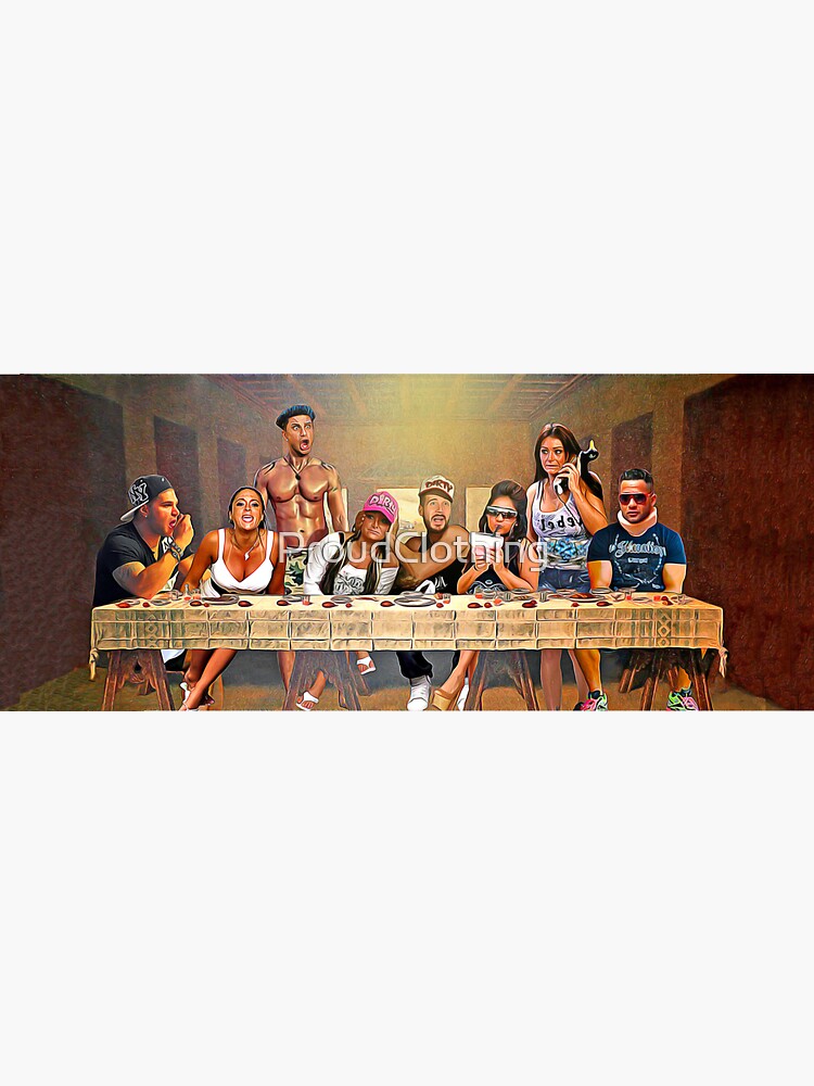 Thumbnail 3 von 3, Sticker, Jersey Shore, Das Abendessen am letzten Sonntag designt und verkauft von ProudClothing.