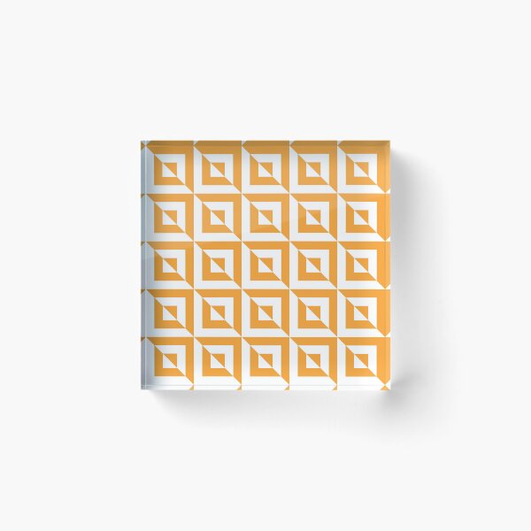 Artikelvorschau, Orange / Vivid Orange Peel geometrische quadratische Muster entworfen und verkauft von patternplaten.