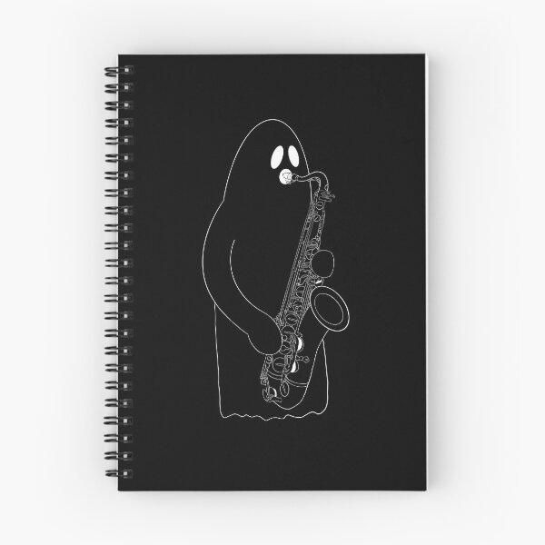 Artikelvorschau, Ghost Rocker Saxophon weißer Umriss entworfen und verkauft von limitLIS.