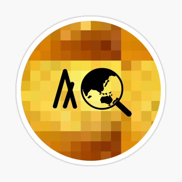 AlgoWorldExplorer - The Golden Pixels Sticker