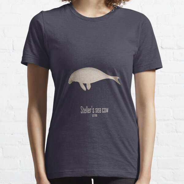 Steller's sea cow - Endangered and extinct species (dark background) Essential T-Shirt