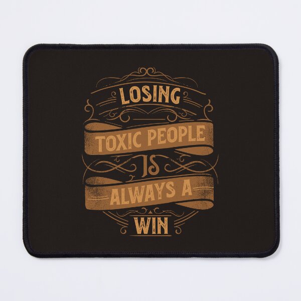 Item preview, Inspirational Style Statement Quote LOSING TOXIC PEOPLE IS A WIN Distressed Retro Vintage Flourish Ornament Modern Textured Typographic design designed and sold by zenturtlemerch.