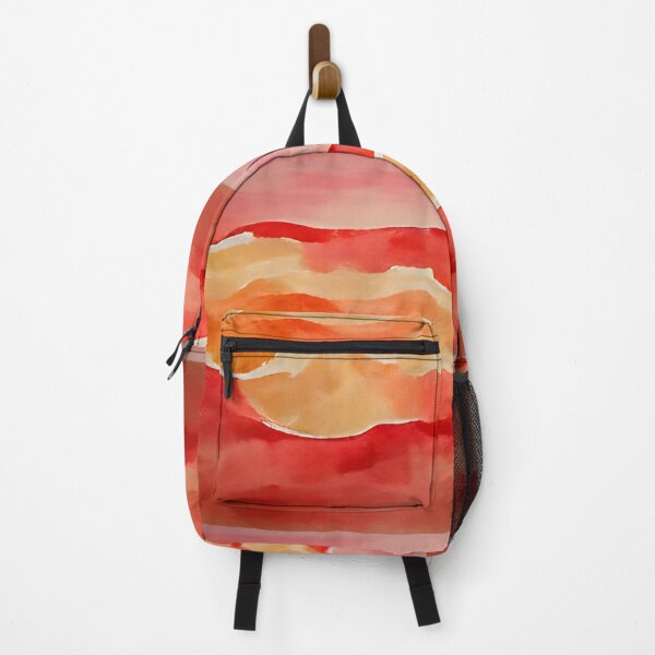 Item preview, title: sunset beach minimalist watercolor red designed and sold by AIArtwork21.